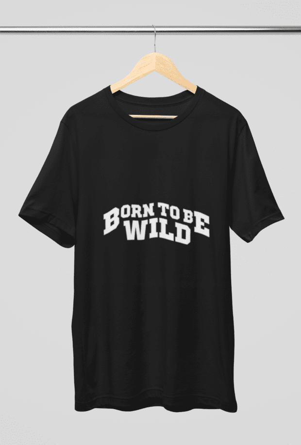 Bowrn To Wild Round Neck Printed T-shirt