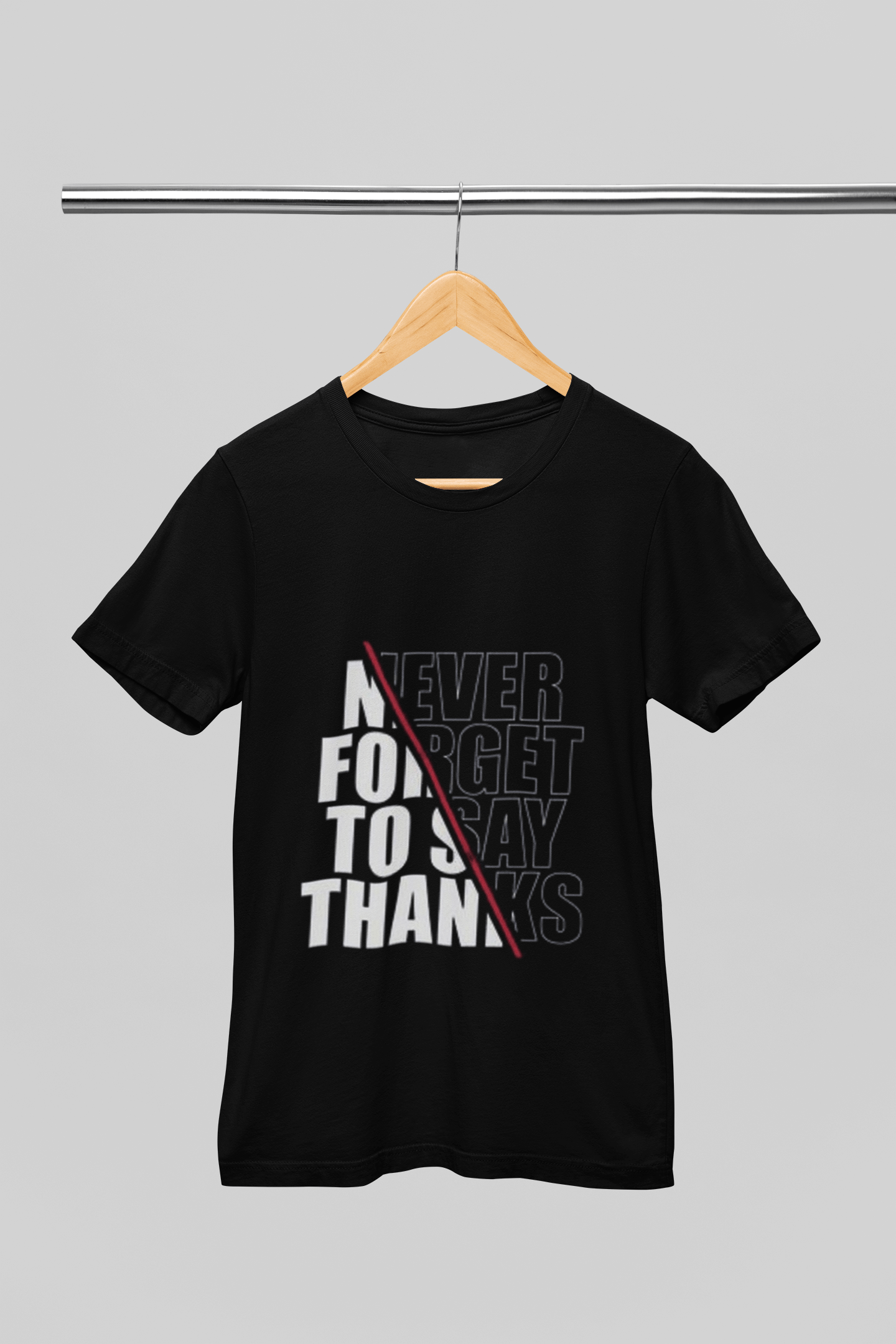 Never Forget Round Neck Printed T-shirt