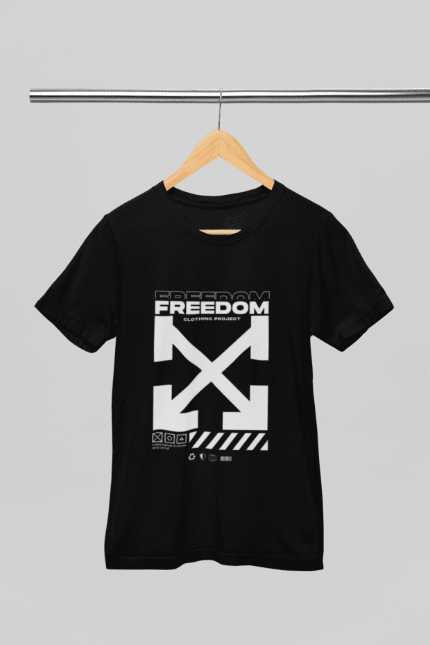 Freedom Round Neck Printed T-shirt